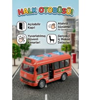 Oyuncak Otobüs Kapıları Açılabilen Sürtmeli Pilsiz Güvenli Minibüs Araba