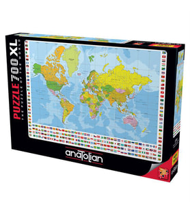 Anatolian Puzzle 700 XL Parça Dünya Siyasi Haritası 2703