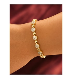 XUPING GOLD RENK, YUVARLAK ZİRKON TAŞLI BİLEKLİK 17+2CM ACR9821