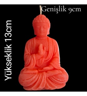 dekoratif buda heykeli kokulu mum (Turuncu)