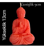 dekoratif buda heykeli kokulu mum (Turuncu)