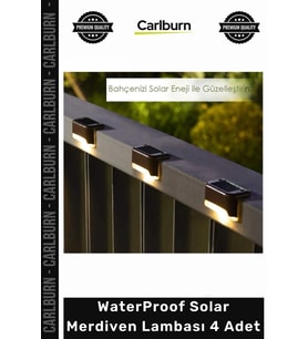#Solar Güneş Enerjili Bahçe Aydınlatma Dış Mekan Lamba WaterProof Solar Merdiven Lambası 4 Adet
