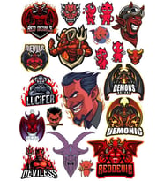 Şeytan Sticker Set 7 20 Parça Telefon, Tablet, Defter, Laptop Sticker