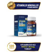 Erbatab D3K2 120 Tablet 1000 IU D3 ve 25 Mcg K2 İçeren Takviye Edici Gıda