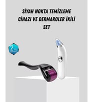 Dermaroller ve Vakumlu Siyah Nokta Temizleme Cihazı 2’li Cilt Bakım Seti