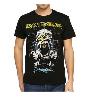 Bant Giyim - Iron Maiden Powerslave Siyah Erkek Tişört