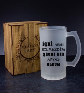 eJOYA Kişiye Özel Kutusunda Bira Bardağı Hediye Seti 108237