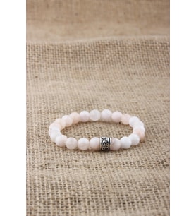 PEMBE OPAL DOĞAL TAŞ BİLEKLİK 8 MM