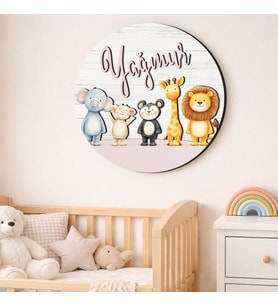 BK Gift Kişiye Özel Çocuk Kapı Süsü ve 30 cm MDF Duvar İsimliği – 3D Kabartmalı Ahşap İsim Tabelası