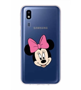 Samsung Galaxy A2 Core  Kapak Minnie Mouse Tasarımlı Şeffaf Silikon Kılıf