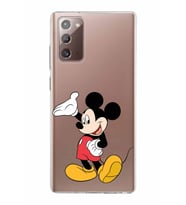 Samsung Galaxy Note 20 Kapak Mickey Mouse Tasarımlı Şeffaf Silikon Kılıf