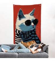 Cool Kedi Duvar Örtüsü-7577