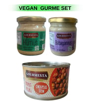 3'lü Vegan Gurme Seti (Dereotlu Humus + Babagannuş + Nohut Pilaki)