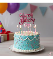 Happy Birthday – Pasta Süsü Krom Yazı Kürdanlı Rose Gold Dekoratif Pasta Üstü