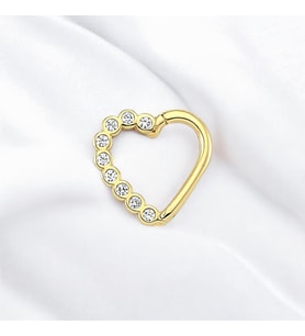 Glorria Altın Kalp Helix Piercing