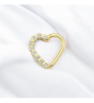 Glorria Altın Kalp Helix Piercing