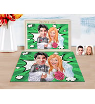 BK Gift Kişiye Özel Evleniyoruz Karikatürlü 1000 Parça Profesyonel Puzzle-7