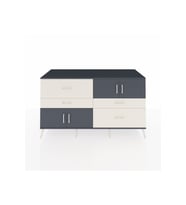 Kronos Konsol 2 Raflı 4 Çekmeceli 4 Kapaklı 176x59x99 Antrasit-Antrasit/Aytaşı