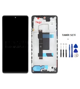Tkgz - Xiaomi Redmi POXO X5 PRO Uyumlu Lcd Ekran Dokunmatik - A TFT- ÇITALI + TAMİR SETİ