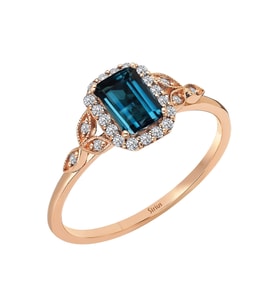 Sirius Pırlanta ve London Blue Topaz Taşlı Riga Yüzük 0717R0308