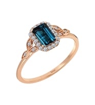 Sirius Pırlanta ve London Blue Topaz Taşlı Riga Yüzük 0717R0308