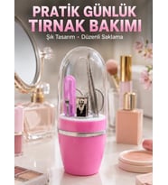 Taşınabilir Manikür Seti Pembe Tırnak Bakım ve Kişisel Bakım Kiti