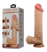 26 cm Kıkırdak Yapılı Çift Katmanlı Gerçekçi Dildo Penis (Ten)