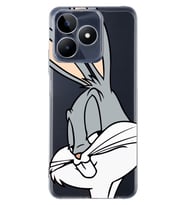 Realme C53 Uyumlu Bugs Bunny Desenli Şeffaf Telefon Kılıfı