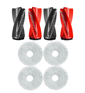Roborock QRevo C Uyumlu 2 Adet Ana Fırça 4 Adet Mop Fiber Paspas
