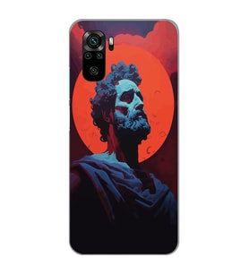 Xiaomi Redmi Note 10 / Note 10S Uyumlu Aristoteles Tasarımlı Şeffaf Telefon Kılıfı