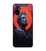 Xiaomi Redmi Note 10 / Note 10S Uyumlu Aristoteles Tasarımlı Şeffaf Telefon Kılıfı