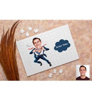 Süper Patron Karikatürlü Kişiye Özel Puzzle