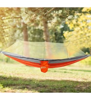 Hamak 7410 Fileli ve Cibinlikli Pro Hamak 190x70cm Turuncu-Gri