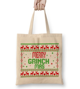 Merry Grinch Mas Bez Çanta Uzun Saplı