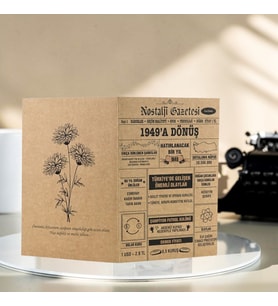 1949 Kraft Kutlama Kartı - Doğum Günü Kartı - Yıl Dönümü Kartı - Nostalji Gazetesi