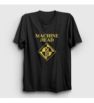Presmono Unisex Siyah Logo Machine Head T-Shirt 162188tt