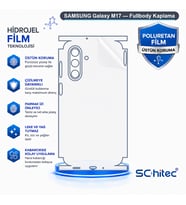 SChitec SAMSUNG Galaxy M17 Uyumlu Fullbody Arka Kaplama Hidrojel Koruyucu Film