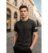 Erkek Bisiklet Yaka Basic Düz Kısa T-shirt