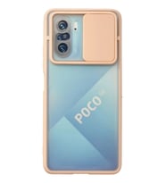 Durukar® Poco F3 Kılıf Palm Buzlu Kamera Sürgülü Silikon - Pembe
