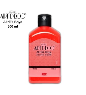 ARTDECO KIRMIZI RENK AKRİLİK BOYA 500 ML