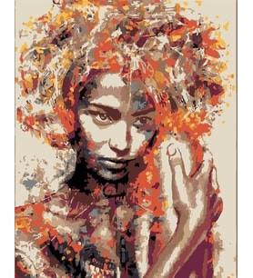 Afrika Esintisi ve Kadın Sayılarla Boyama Seti 40x50 cm (Tuvale Gerili)