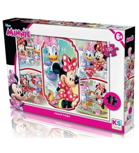 KS Games 100 Parçalık Minnie Mouse Lisanslı Kız Çocuk Puzzle Yapboz - MIN714