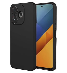 Redmi 13 4G Kılıf Nano içi Kadife Silikon - Siyah