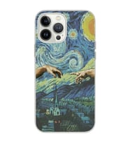Iphone 15 Pro Uyumlu Sanatsal Vintage Desenli Şeffaf Telefon Kılıfı
