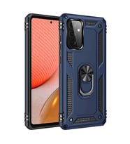 Samsung Galaxy A72 Kılıf Sofya Yüzüklü Silikon Kapak - Lacivert