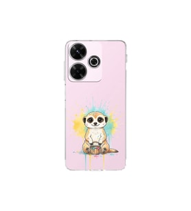 Redmi 13 4G ile Uyumlu Splash Mirket Tasarımlı Şeffaf Silikon Kılıf