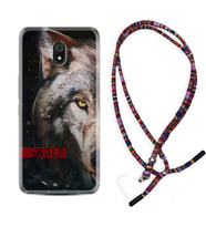 Xiaomi Redmi 8A 8 Pro 9C 9T 10C 11T Pro Kılıf Boyun Asklı Rasta Silikon Wolf Eyes 1758