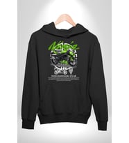Kawasaki Ninja ZX-6R 636 Kadın Erkek Siyah Kapüşonlu Sweatshirt Hoodie