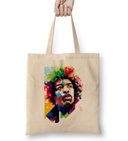 Jimi Hendrix Pop Art Bez Çanta Uzun Saplı