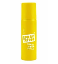 Spray Tattoo Sarı Renk Geçici Dövme Spreyi Sürpriz Şablon Hediyeli